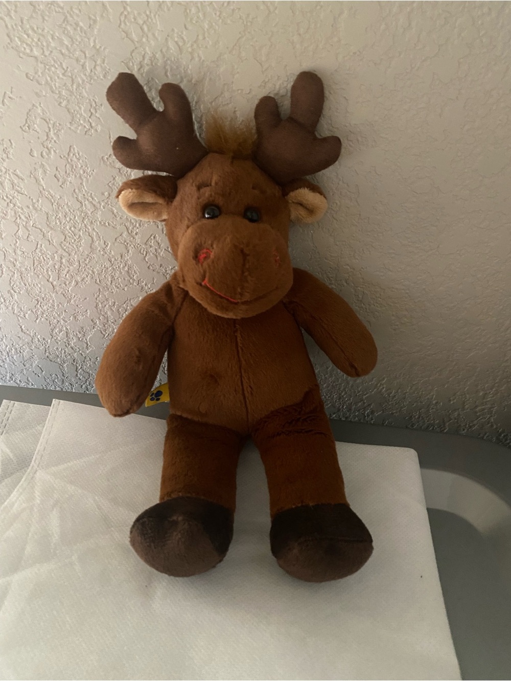 Build a Bear plush small sized moose plush stuffed animal Cute small fry 12"